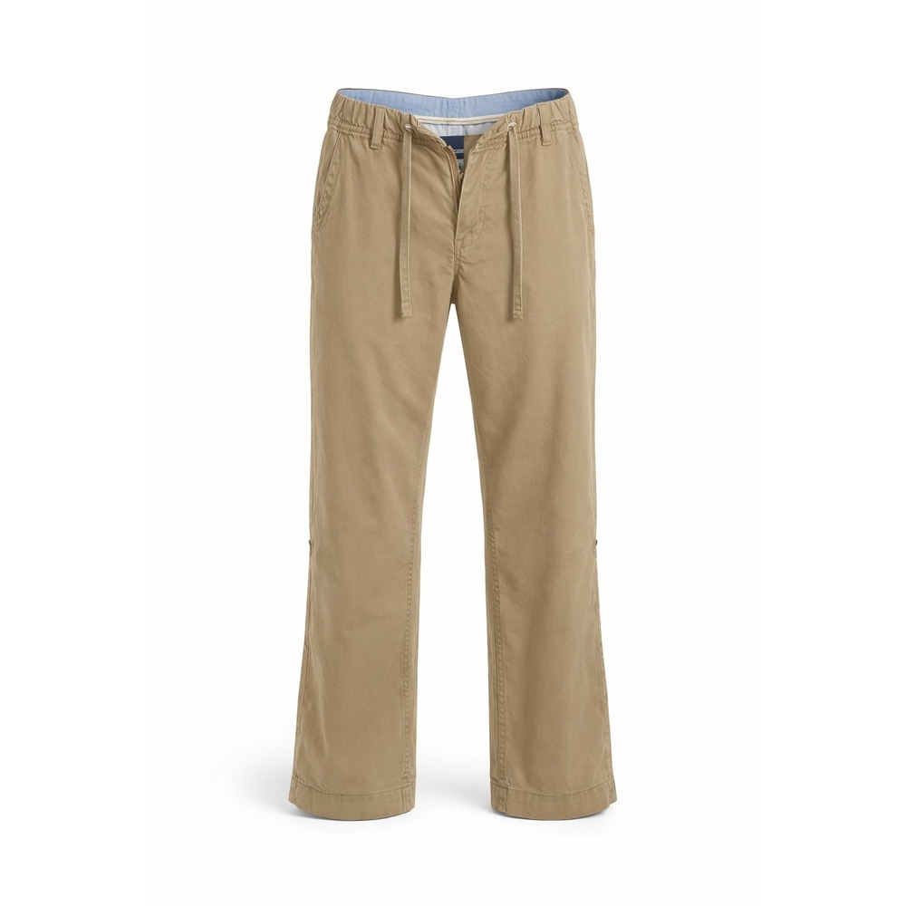 Gap Linen Cotton Canvas Straight Leg Roll Tab Utility Pants Drawstring Pocket 34 - Picture 4 of 16